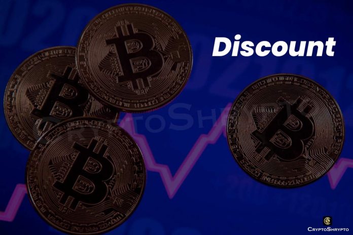 Bitcoins available at 26 percent discount