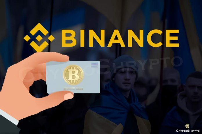 Binance introduces visa crypto card for Ukrainian refugees
