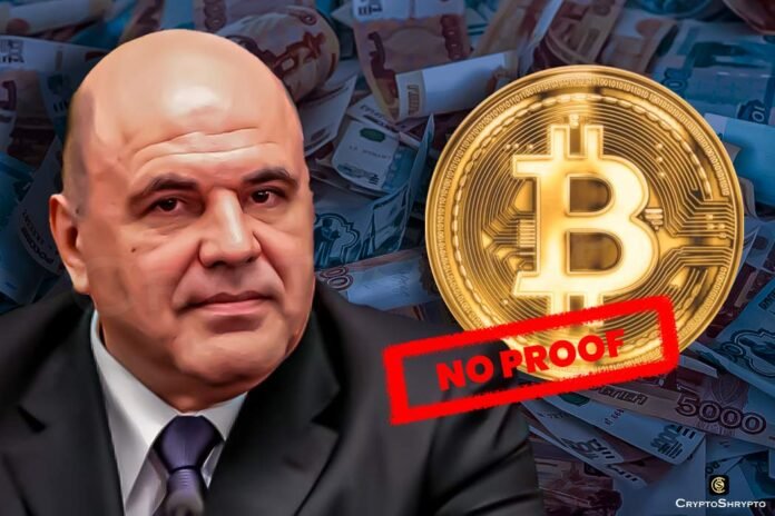 No proof to back Russia PM claims “10 trillion rubles spent on crypto”