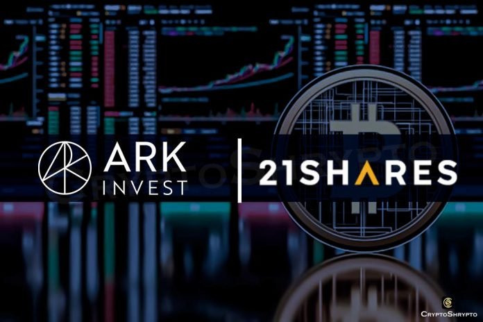Ark Invest collabs with 21Shares to re-filed their application for Bitcoin Spot ETF