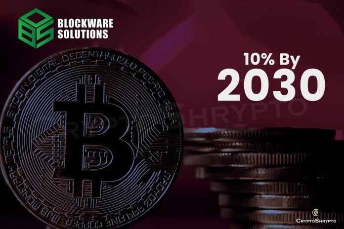 Blockchain intelligence company expects worldwide Bitcoin adoption to reach 10% by 2030