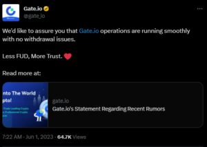 Gate.io Experiences $150 Million Outflow