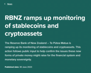 New Zealand authorities increases stablecoin monitoring