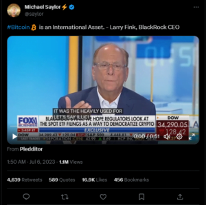 BlackRock CEO made positive comments on BTC