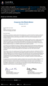 Congressmen says SEC to form clear laws for crypto