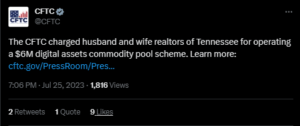 CFTC files complaint against Tennessee couple