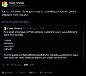 Curve Finance programming flaw poses risk to crypto