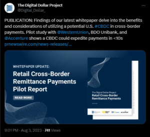 DDP finishes CBDC remittance trial with Western Union