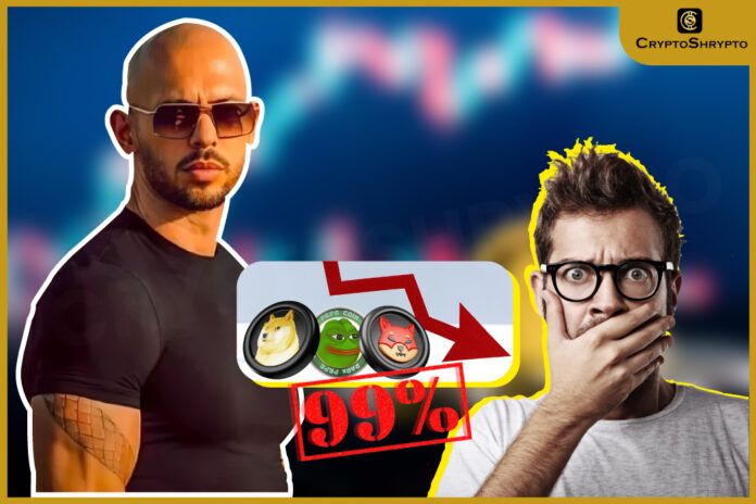 Andrew Tate-Endorsed Memecoins Plummet 99%, Sparking Insider Trading Concerns