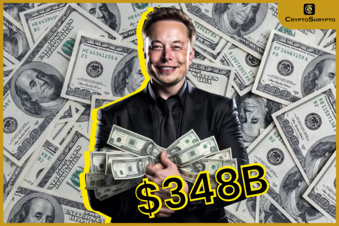 Elon Musk Hits Record $348 Billion Net Worth After Tesla Rally and xAI Valuation