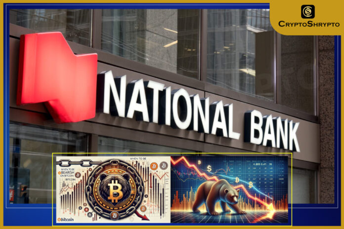 National Bank of Canada Signals Bearish Stance on Bitcoin Amid Economic Uncertainty