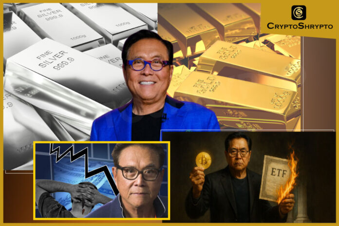 Robert Kiyosaki Warns Against Holding Bitcoin and Gold via ETFs