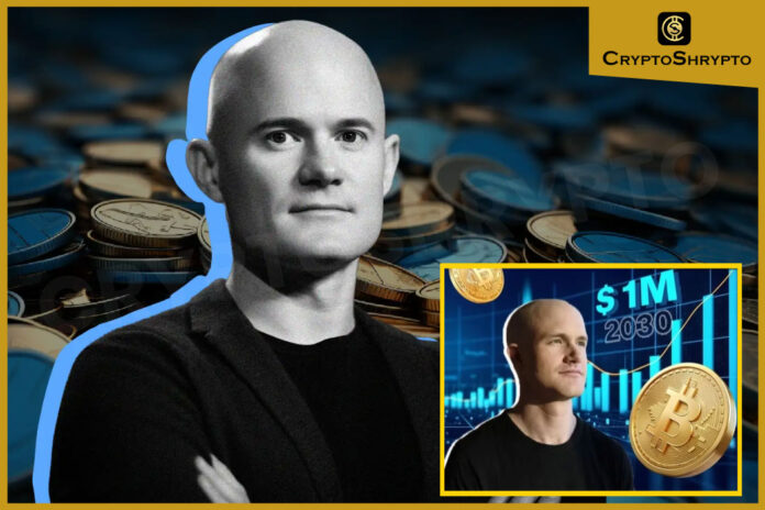 Coinbase CEO Brian Armstrong Predicts $1M Bitcoin by 2030, Citing U.S. Crypto Reforms